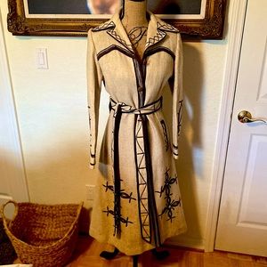 Woman’s small vintage bohemian trench style coat